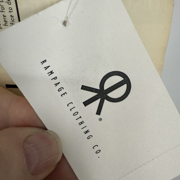 Rampage Vintage Deadstock Crop Top size Medium Highneck Red multi Stripe zipper - Picture 7 of 11